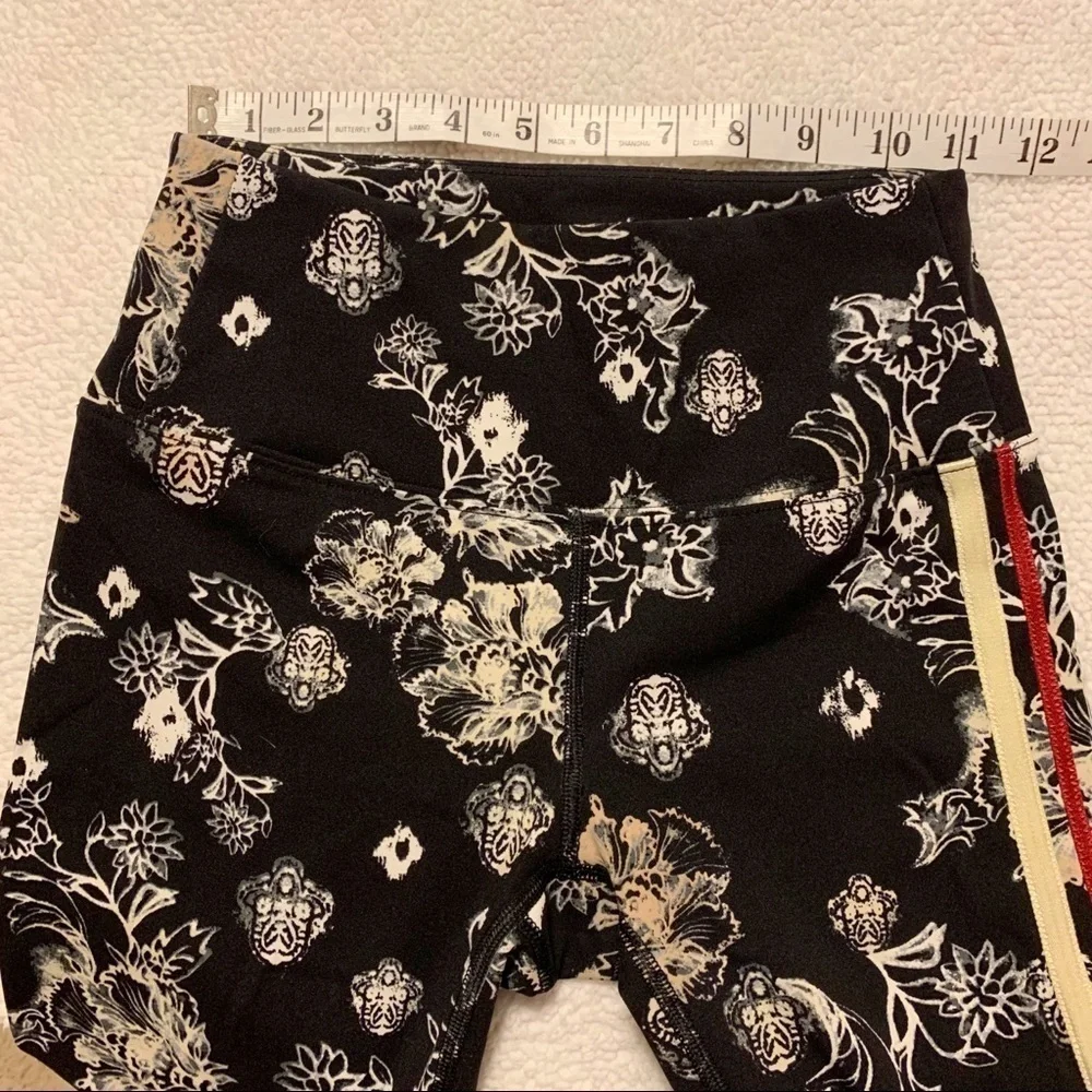 Free People Movement Black Floral High Rise Leggings